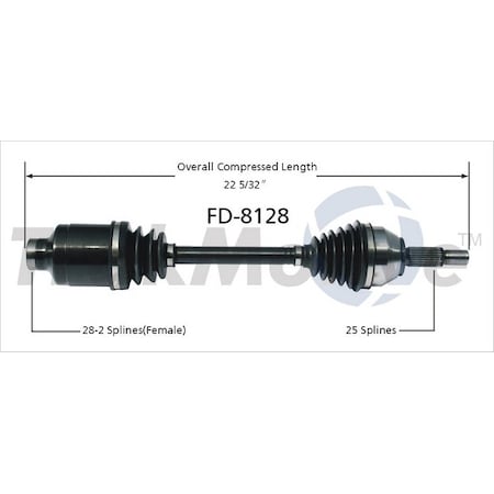 Surtrack Axle Cv Axle Shaft, Fd-8128 FD-8128
